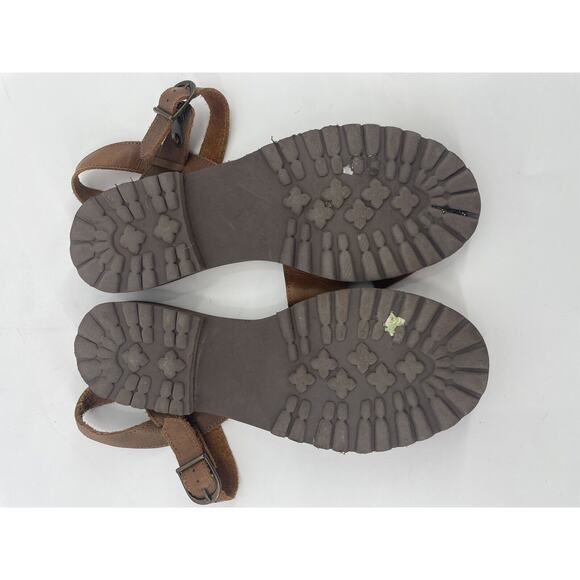 Brazil Leather Craft Womens 8.5 Open Toe Sandal Tan Brown Rebecca 190869 Shoes - Picture 7 of 8